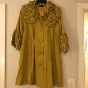 VGUC Ryu ruffled jacket; mustard color